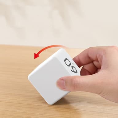 LCD Display Cube Timer Hvit