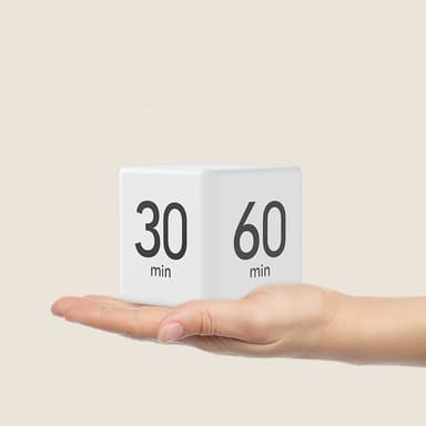 LCD Display Cube Timer Hvit