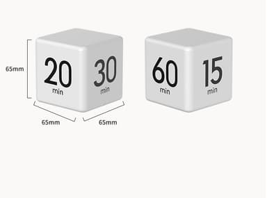 LCD Display Cube Timer Hvit