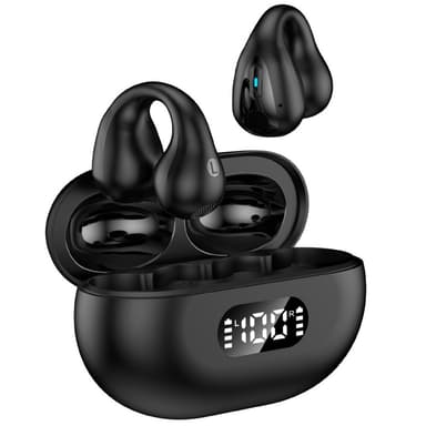 Trådløse åpne øre-hodetelefoner Bluetooth 5.2 Sort