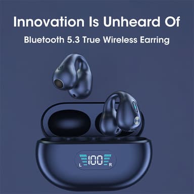 Trådløse åpne øre-hodetelefoner Bluetooth 5.2 Sort