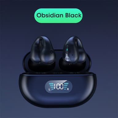 Trådløse åpne øre-hodetelefoner Bluetooth 5.2 Sort