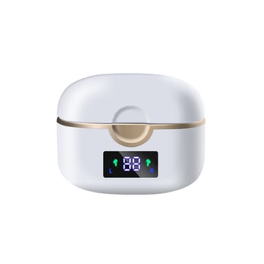 Øreplugger, trådløse Bluetooth 5.0 Double Dynamic Hvit
