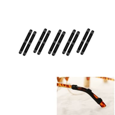 Brilleholder - Anti-skli silikon - 5 par Sort