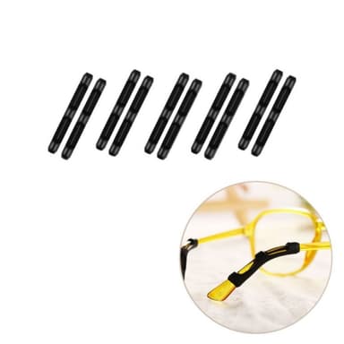 Brilleholder - Anti-skli silikon - 5 par Sort