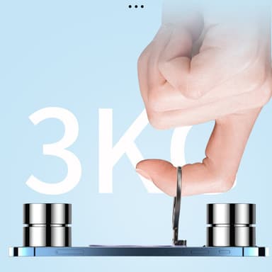 Magnetisk telefonstativ for IPhone Sort