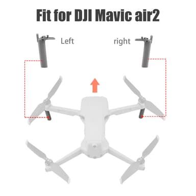 Maskinarm stativ Drone erstatning forhøyet landingsutstyr for DJI Mavic Air 2 Grå