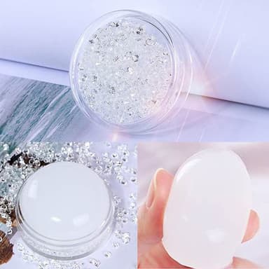 Stempelpute for nail art silikon Hvit