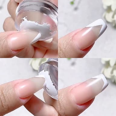 Stempelpute for nail art silikon Hvit