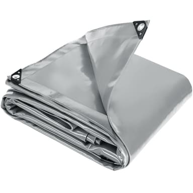 Presenning, vanntett grå - 4 x 5 m