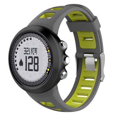 Silikonklokkerem for Suunto Quest/M1/M2/M4/M5 Grå+grønn