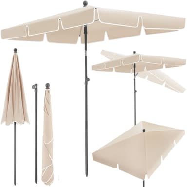 Parasoll Vanessa 200x125 høydejusterbar og vippbar - beige
