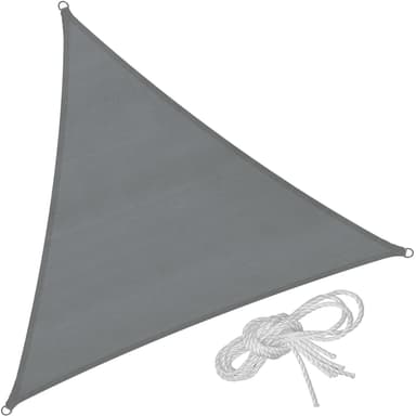 Solseil trekant, grå - 500 x 500 x 500 cm