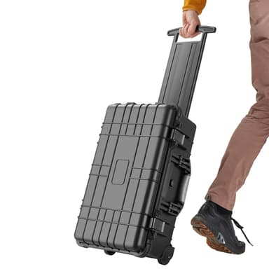 Transportkoffert med hjul og teleskophåndtak - 34,5 x 23 x 56 cm