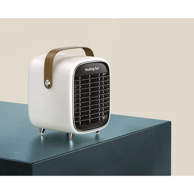Elektrisk keramisk varmevifte i retrodesign Hvit