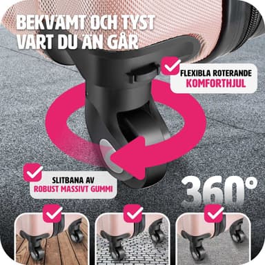 Koffert sett Pucci 4 deler - roségull