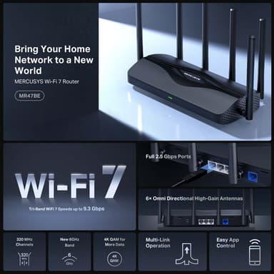 Mercusys MR47BE WiFi 7 ruter