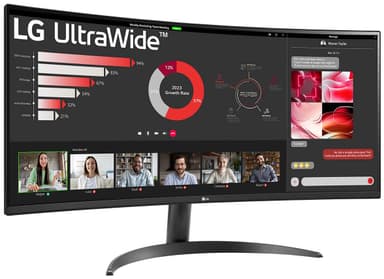 LG UltraWide 34WR50QK 34" buet skjerm