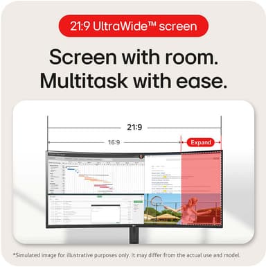 LG UltraWide 34WR50QK 34" buet skjerm