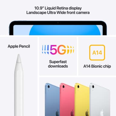 iPad 10,9" 256GB 5G (blå)