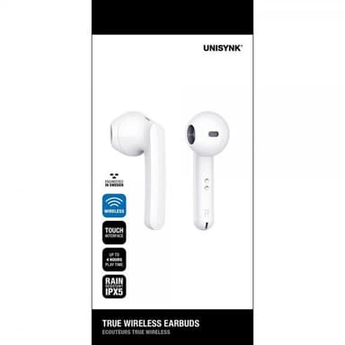 Unisynk True Wireless Earbuds Hvit