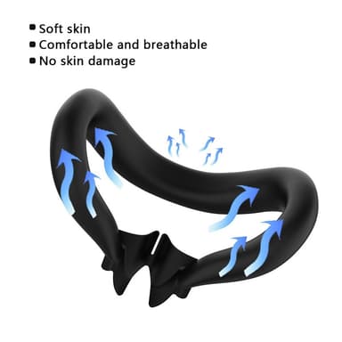 Meta Quest 3 VR Headset ansiktsmaske linsehette 2 vippehette Hvit