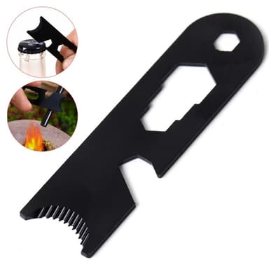 Camp Fire Starter Flint Scraper Fire Rod Striker flaskeåpner