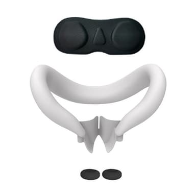 Meta Quest 3 VR Headset ansiktsmaske linsehette 2 vippehette Hvit