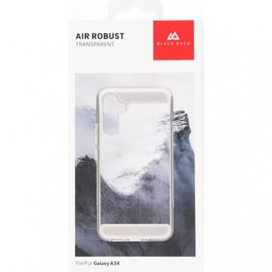 Black Rock Samsung Galaxy A34 5G Deksel Air Robust Case Transparent