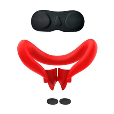 Meta Quest 3 VR Headset ansiktsmaske linsehette 2 vippehette Rød