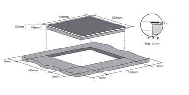 Epoq induksjonskokeplate EIH602B23N