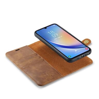 Mobil lommebok DG-Ming 2i1 Samsung Galaxy A35 - Brun