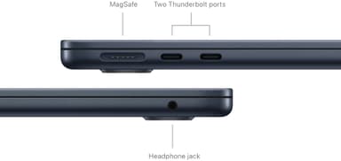 MacBook Air 13 M3 10C GPU/8/1TB (midnatt)