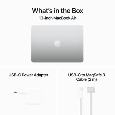 MacBook Air 13 M3 10C GPU/24/512GB (sølv)