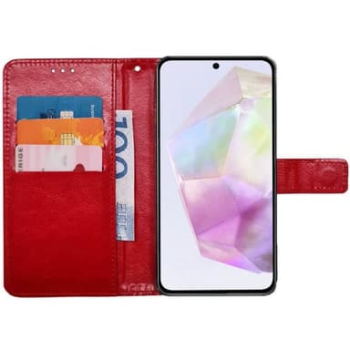Lommebokdeksel 3-kort Samsung Galaxy A35 - Rød