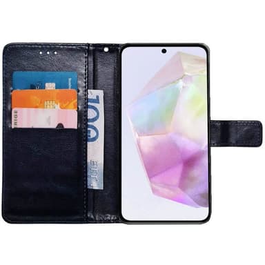 Lommebokdeksel 3-kort Samsung Galaxy A35 - Mørkeblå