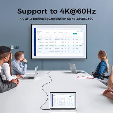 NÖRDIC 7m USB 3.2 Gen 2 USB-C til C nylonflettet kabel PD3.1 240W 20G 4K60Hz svart