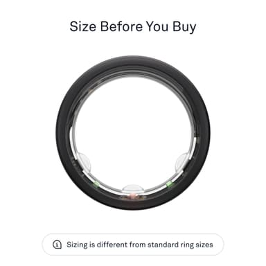 Oura Ring Gen3 Horizon smartring størrelse 8 (Stealth)