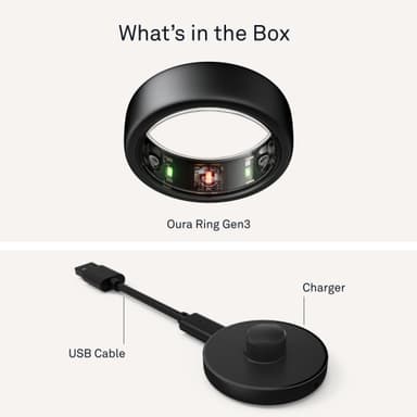 Oura Ring Gen3 Horizon smartring størrelse 8 (Stealth)