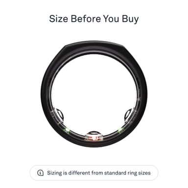 Oura Ring Gen3 Heritage smartring størrelse 6 (Black)