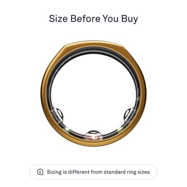 Oura Ring Gen3 Heritage smartring størrelse 9 (Gold)