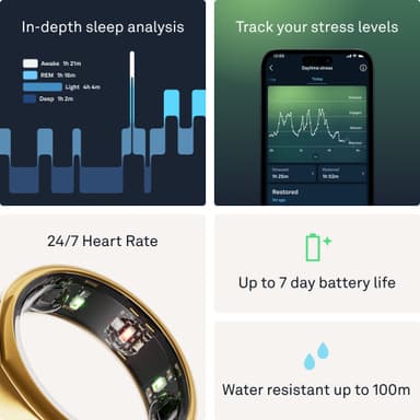 Oura Ring Gen3 Heritage smartring størrelse 13 (Gold)