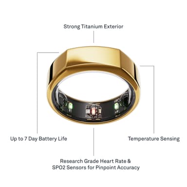 Oura Ring Gen3 Heritage smartring størrelse 13 (Gold)