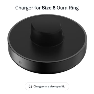 Oura Ring Gen3 lader (størrelse 6)