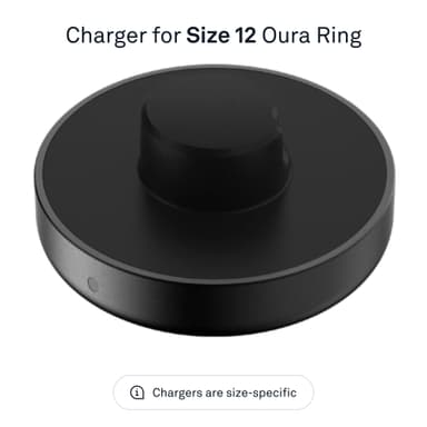 Oura Ring Gen3 lader (størrelse 12)