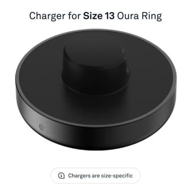 Oura Ring Gen3 lader (størrelse 13)