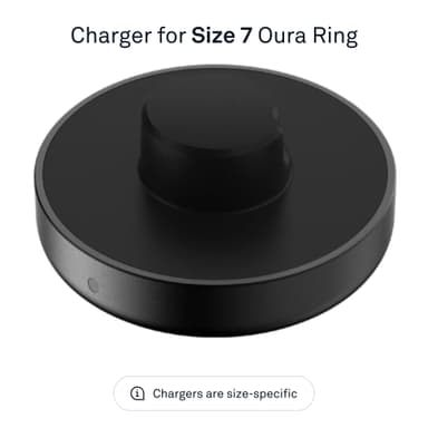 Oura Ring Gen3 lader (størrelse 7)