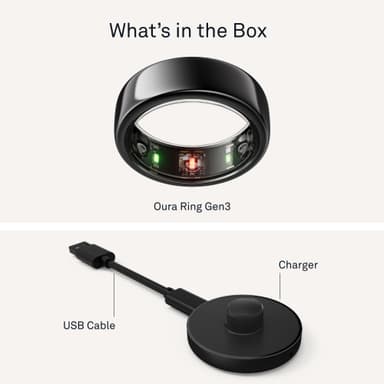 Oura Ring Gen3 Horizon smartring størrelse 10 (Black)