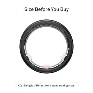 Oura Ring Gen3 Horizon smartring størrelse 8 (Black)