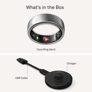 Oura Ring Gen3 Horizon smartring størrelse 11 (titan)